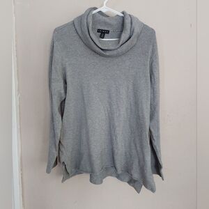 Tribal L Gray Long Sleeve Turtleneck Sweater